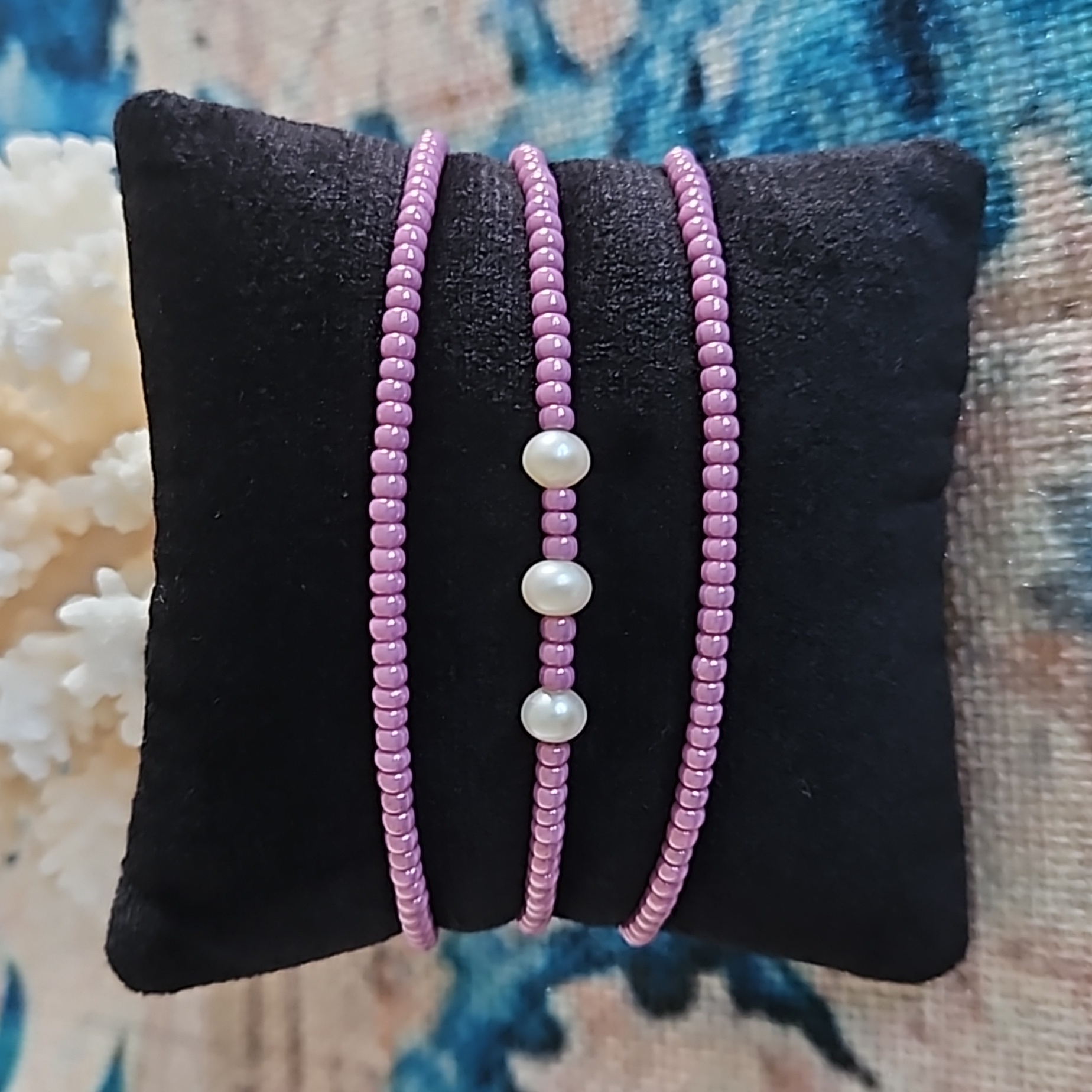Pearl Beaded Stack Bracelets